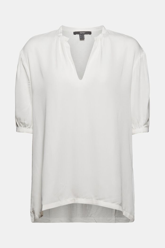 Blouse top with LENZING™ ECOVERO™, OFF WHITE, detail image number 6