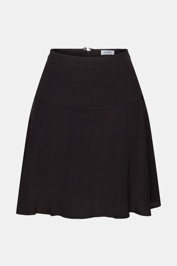 Crêpe Mini Skirt, BLACK, detail image number 6