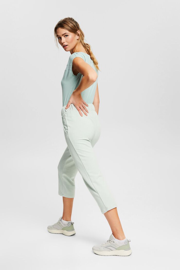 Tracksuit bottoms made of organic blended cotton, PASTEL GREEN, detail image number 3