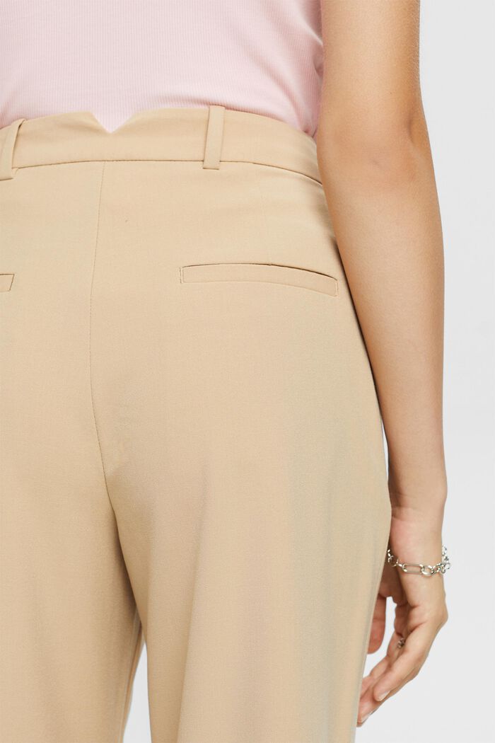High-rise culottes with waist pleats, SAND, detail image number 4