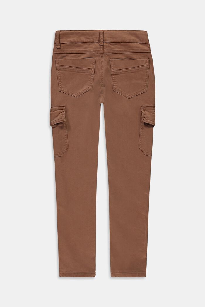 Cotton cargo trousers with an adjustable waistband, CARAMEL, detail image number 1