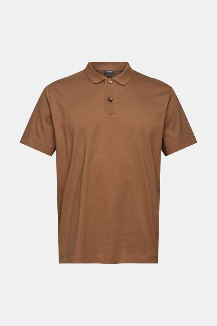 Jersey polo shirt, CARAMEL, detail image number 0