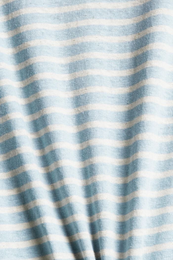 Linen blend: T-shirt with an embroidered motif, LIGHT BLUE, detail image number 4