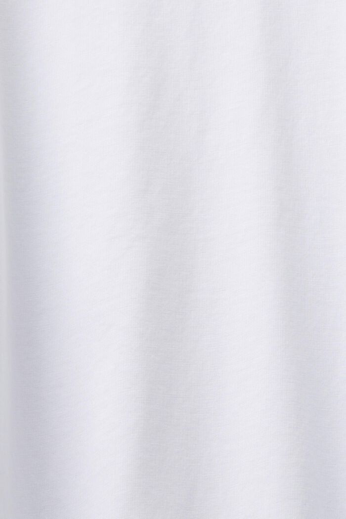 Organic Cotton V-Neck T-Shirt, WHITE, detail image number 5