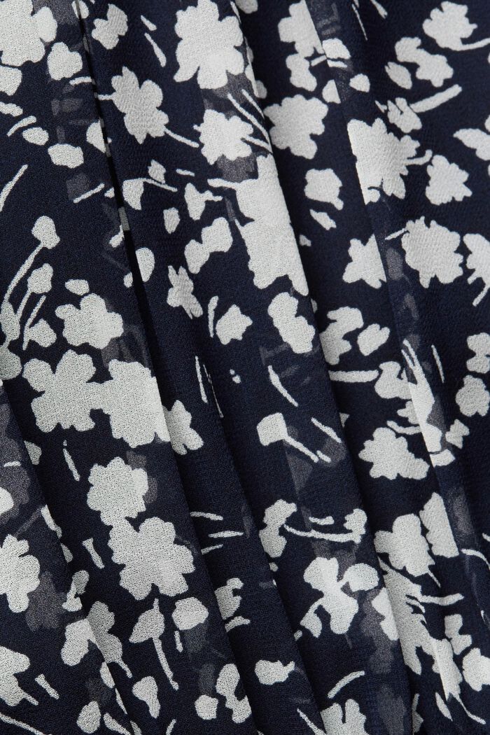Recycled: Chiffon dress with a gathered waist, NEW NAVY, detail image number 5