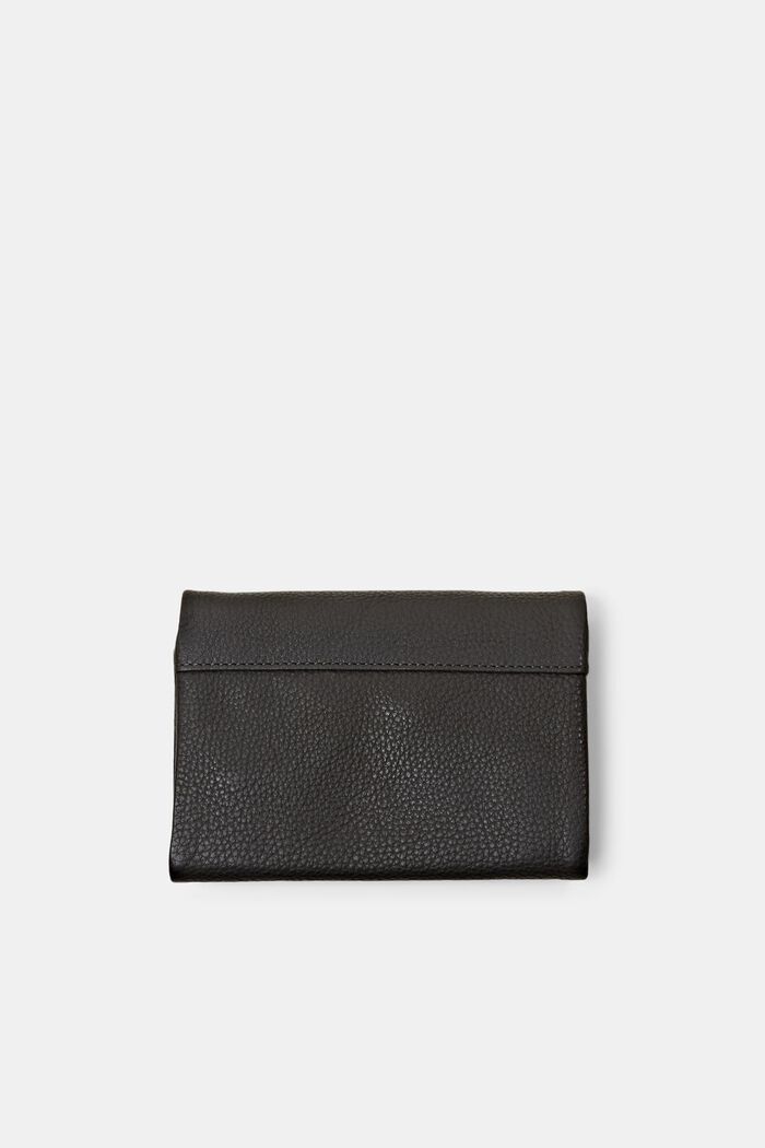 Fold-Over Leather Wallet, DARK GREY, detail image number 2