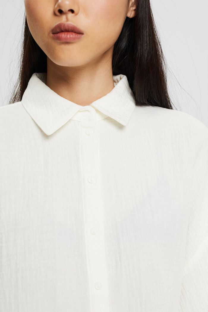 Oversized crinkle blouse, OFF WHITE, detail image number 2