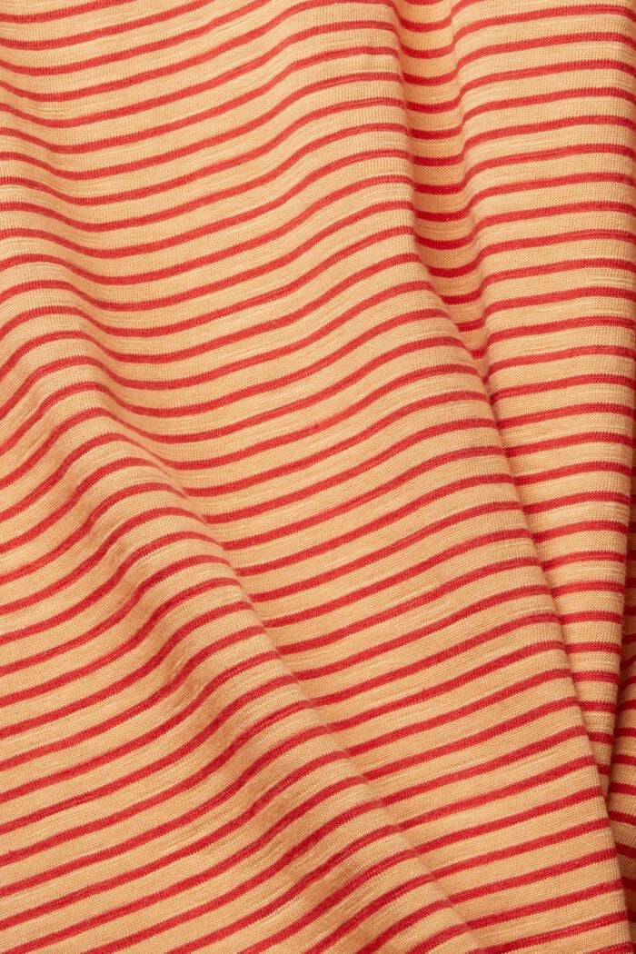 Long sleeve top with a striped pattern, PEACH, detail image number 4