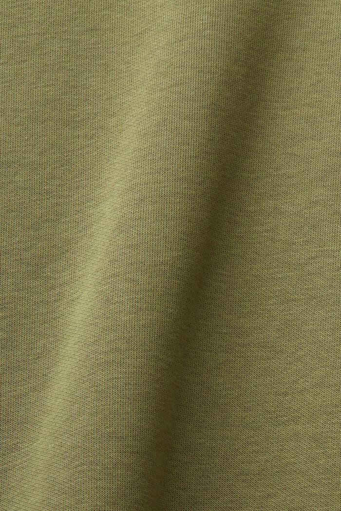 Sweatshirt with logo stitching, LIGHT KHAKI, detail image number 4