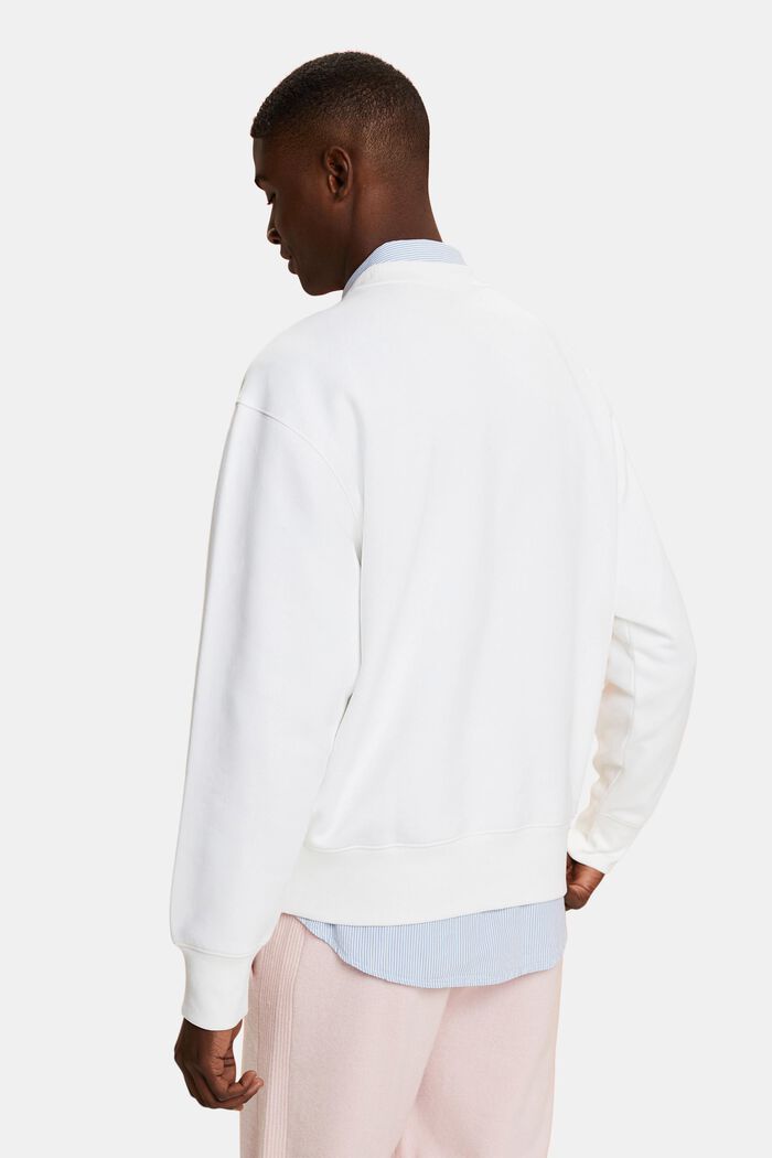 Unisex Logo Fleece Sweatshirt, WHITE, detail image number 4