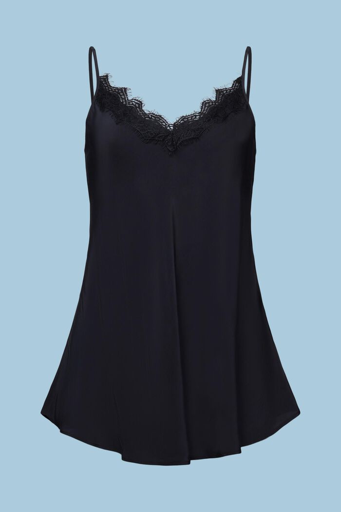 Lace Cami Top, BLACK, detail image number 6