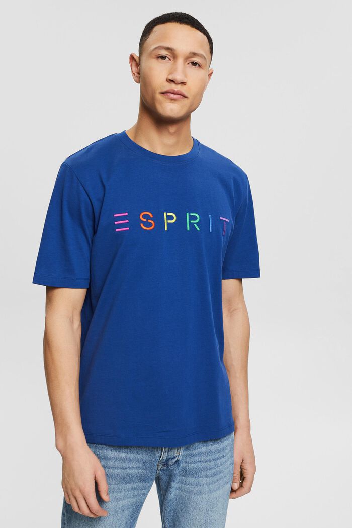 Jersey T-shirt with an embroidered logo