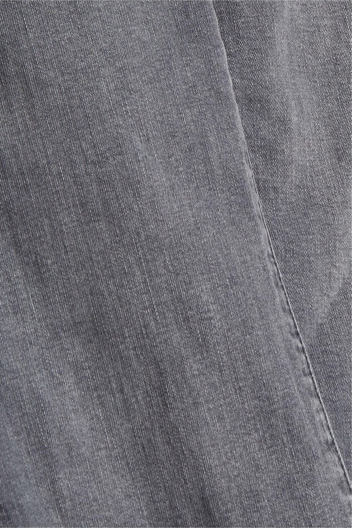 Vintage-look stretch jeans, in organic cotton, GREY MEDIUM WASHED, detail image number 4
