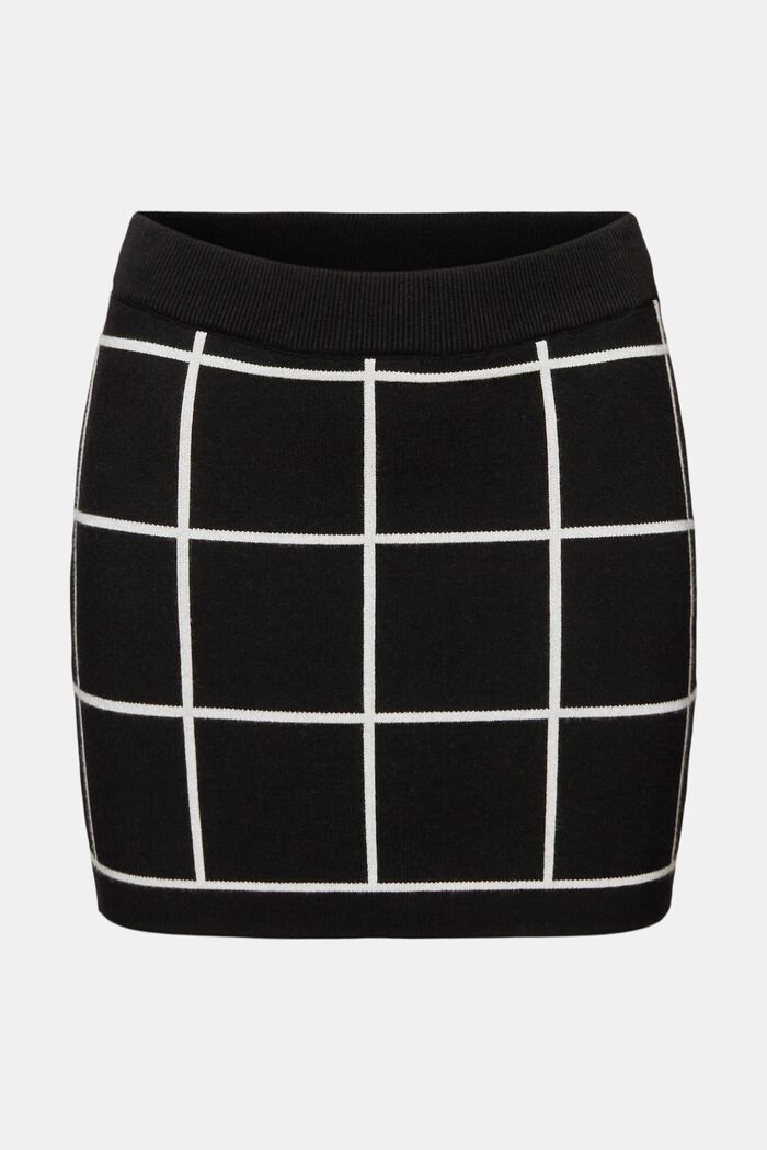 Jacquard-Knit Mini Skirt, BLACK, detail image number 7