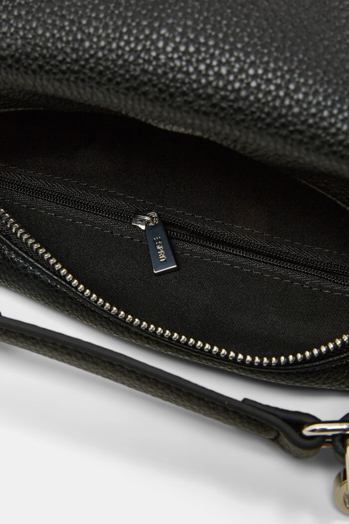 Mini Vegan Leather Bag, BLACK, detail image number 3