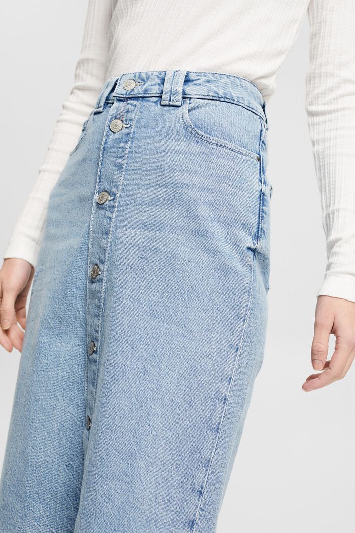 Denim skirt with a button placket, BLUE MEDIUM WASHED, detail image number 2