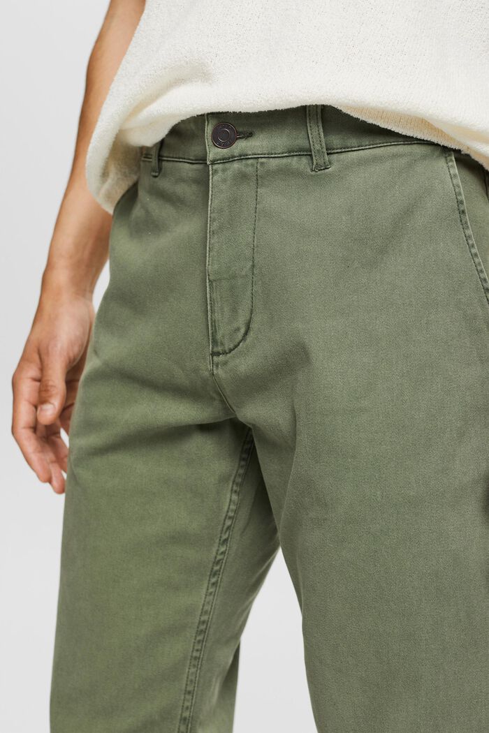 Cotton chinos, GREEN, detail image number 0